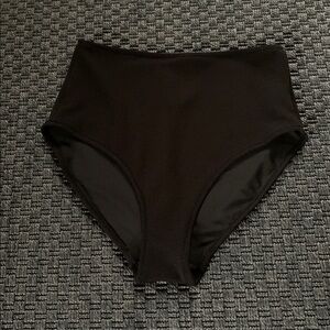 H&M black high waisted swim bottoms